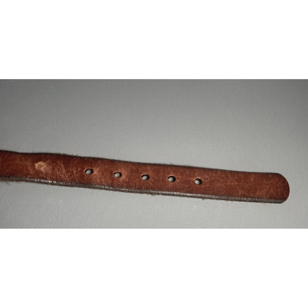 Vintage Fossil Leather Belt Brown Distress Leather Medium - Picture 5 of 15